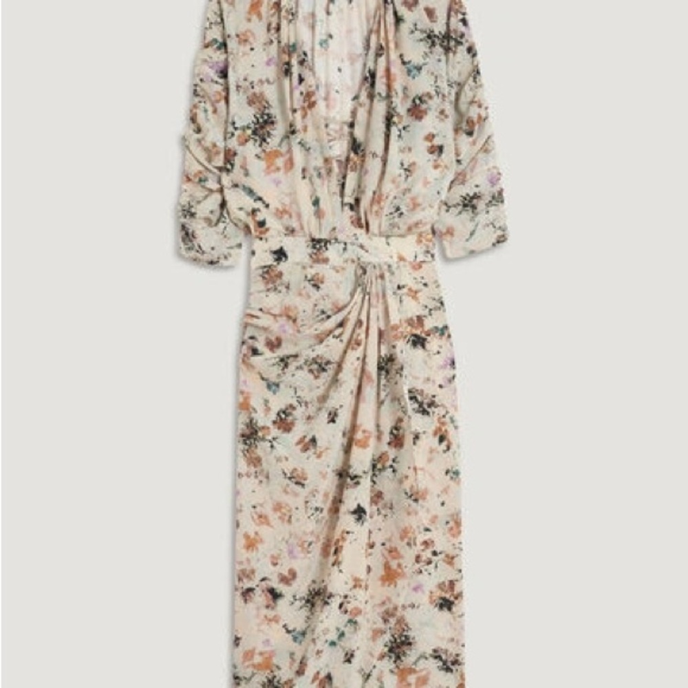 IRO Paris Mura Floral Printed Midi Dress |  Size FR 36 | US 4